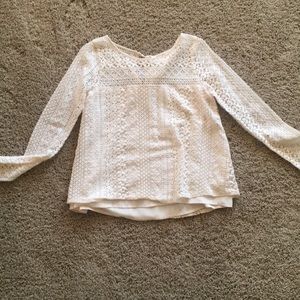Hollister White Lace Top